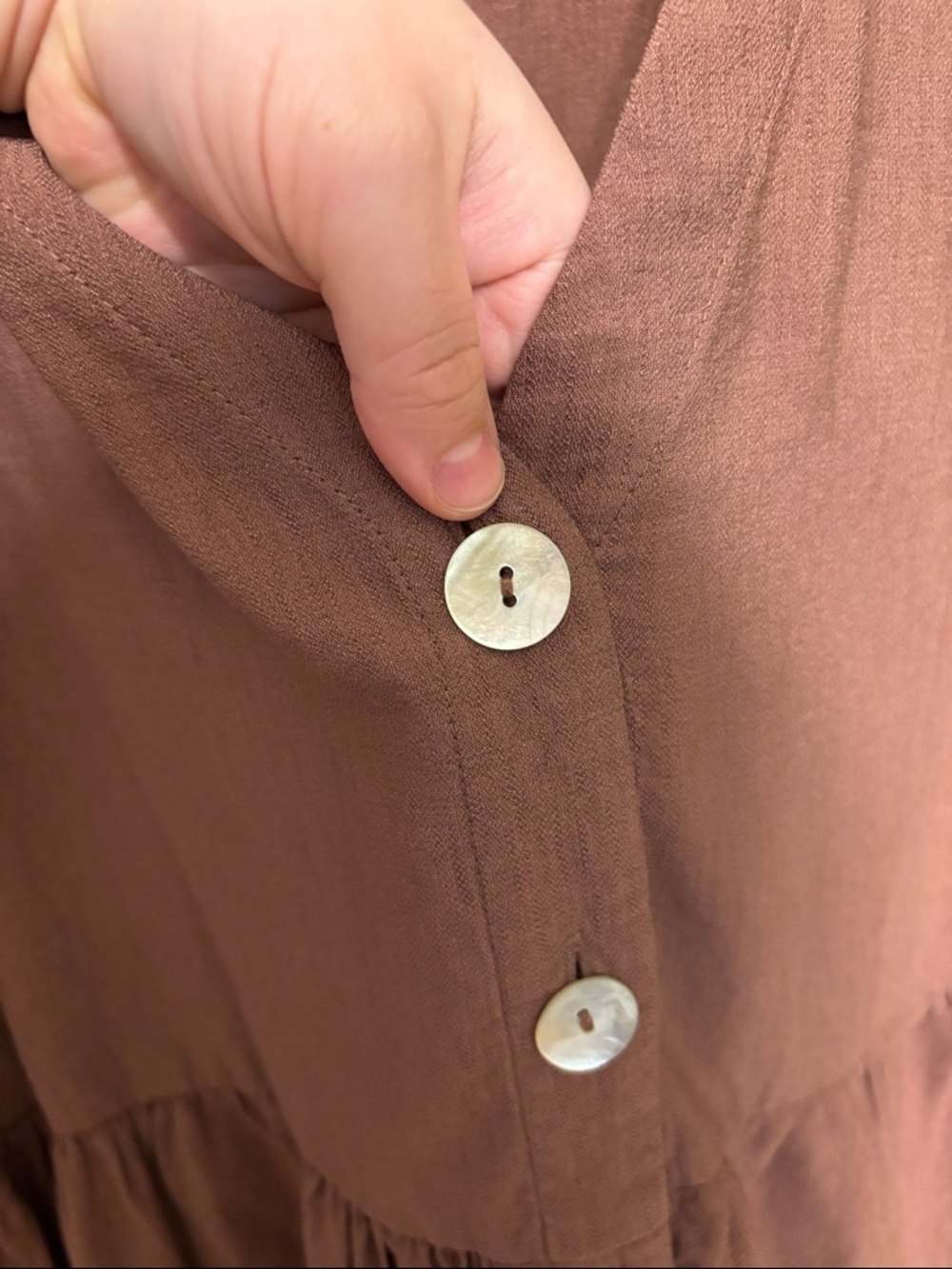 Reitmans Brown/purple Button-Front Midi Dress - Picture 3 of 6